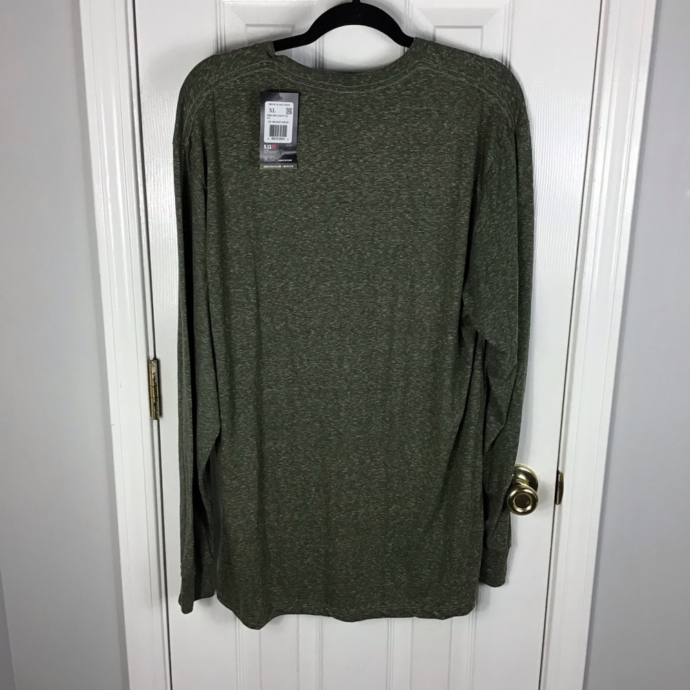 5.11 Tactical Men's Triblend Legacy Long Sleeve Shirt Size XL Green - Picture 2 of 3
